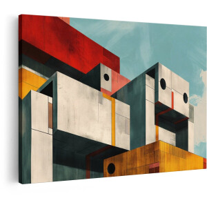 Artaza Canvas Schilderij Abstract - 30x20 cm - Wanddecoratie Modern - Muurdecoratie Geometrisch - Schilderijen Op Canvas