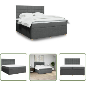 vidaXL Drapers Tools - Dynamische Sleutel - Boxspring met matras stof donkergrijs 200x200 cm - Gereedschapset - Mechanica - Sleutel Set