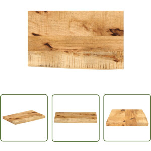 vidaXL Mangohout - Tafelblad - Tafelblad met natuurlijke rand 40x30x3,8 cm massief mangohout - Tafel Accessoires - Vintage Tafel - Landelijk Interieur