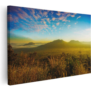 Artaza Canvas Schilderij Bergen Met Mist In Thailand - 90x60 - Foto Op Canvas - Canvas Print - Muurdecoratie