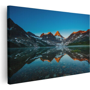 Artaza Canvas Schilderij Berg Assiniboine Bij Het Meer In Canada - 60x40 - Foto Op Canvas - Canvas Print