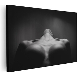 Artaza Canvas Schilderij Vrouwen Borsten - Erotiek - Zwart Wit - 30x20 - Klein - Foto Op Canvas - Canvas Print