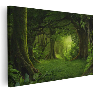 Artaza Canvas Schilderij Jungle - 30x20 cm - Klein - Wanddecoratie Bos - Muurdecoratie Woonkamer - Kamer Accessoires Natuur