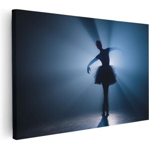 Artaza Canvas Schilderij Ballerina Silhouet - Ballet - 120x80 - Groot - Foto Op Canvas - Wanddecoratie Woonkamer