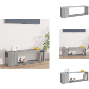 vidaXL Tv-kast - Tv-kasten - Tv-meubel - Hifi-meubel - Tv-meubel 100x24x32 cm bewerkt hout grijs sonoma eikenkleurig