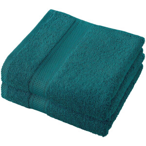 De Witte Lietaer Handdoek Stephanie Lake Green - Set 2 stuks - 50 x 100 cm - Groen - Katoen