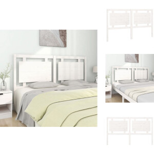 vidaXL Hoofdbord - Hoofdborden - Hoofdeinde - Houten Hoofdbord - Hoofdbord 165,5x4x100 cm massief grenenhout wit