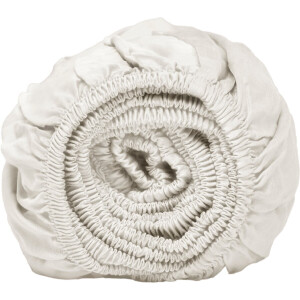 Coco & Cici Coco & Cici zacht, luxe en duurzaam beddengoed - hoeslaken - tweepersoons - 180 x 210 x 30 - ivory 180x210x30