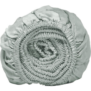 Coco & Cici - Tencel Sateen Hoeslaken 200 x 200 cm - 2 Persoons Beddengoed - Lyocell - Elastiek Rondom - Grijs Groen - Extra Zacht