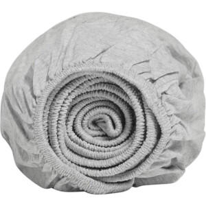 Yumeko kinderhoeslaken jersey wit grijs 60x120x15 - Bio, eco & fairtrade