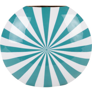 Present Time Vaas Candy Swirl - Blauw - 40x11x35cm - IJzer - Modern - Bloemenvaas - Woondecoratie - Decoratieve vaas voor woonkamer of slaapkamer