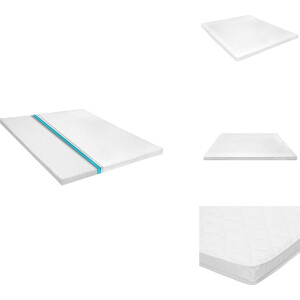 vidaXL Dekmatras - Dekmatrassen - Matras - Matrassen - Topmatras ei-profiel 6 cm koudschuim 180x200 cm
