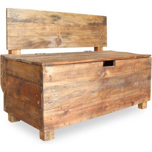 vidaXL - Bank - 86x40x60 - cm - massief - mahoniehout