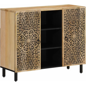 vidaXL - Bijzetkast - 90x33x75 - cm - massief - mangohout