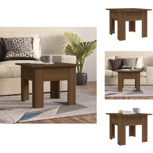 vidaXL Salontafel - Salontafels - Woonkamertafel - Banktafel - Salontafel 55x55x42 cm spaanplaat bruin eikenkleur