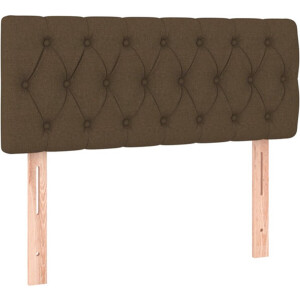 vidaXL - Hoofdbord - 90x7x78/88 - cm - stof - donkerbruin