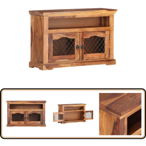 vidaXL Tv-meubel - 90x30x60 cm - Massief Sheeshamhout Tv-meubel - Sheeshamhouten Tv-stand - Houten Tv Kast - Livingroom Furniture - Entertainment Center