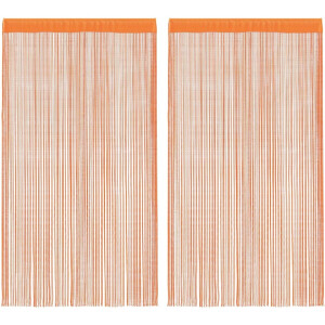 vidaXL - Koordgordijnen - 2 - st - 100x250 - cm - oranje