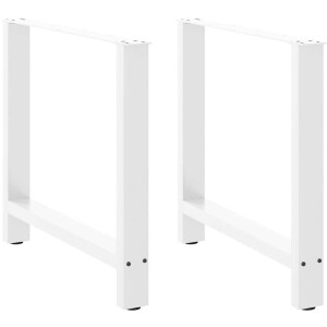 vidaXL - Eettafelpoten - 2 - st - 80x(72-73) - cm - staal - wit