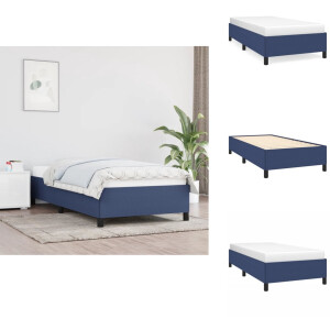 vidaXL Bedframe - Bedframes - Slaapmeubel - Bedbodem - Bedframe zonder matras 90x200 cm stof blauw
