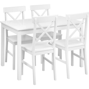 BELIANI BARLEE - Eetkamerset - Wit - MDF