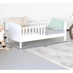 ApexArte® Kinderbed - Peuterbed - Babybed - Wit