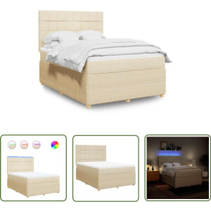 vidaXL Sleutelset - Dynamische Sleutel - Boxspring met matras stof crèmekleurig 140x200 cm - Gereedschap - Mechanica - Draper Tools