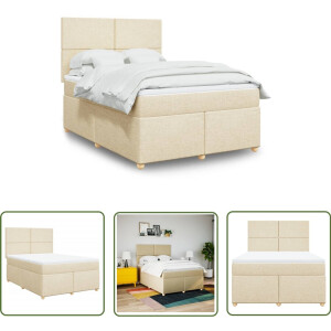 vidaXL Sleutelset - Dynamo Meter - Boxspring met matras stof crèmekleurig 140x200 cm - Gereedschap - Handgereedschap - Drapers Tools