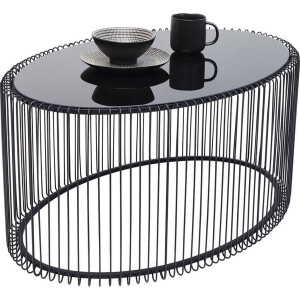 Kare Salontafel Wire Uno Oval Black