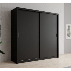 Meubella - Kledingkast Blake - Mat Zwart - 220 cm