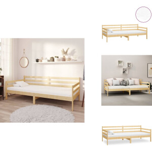 vidaXL Bedbank - Bedbanken - Bed Bank - Bed Banken - Slaapbank met matras massief grenenhout 90x200 cm