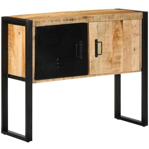 vidaXL - Wandkast - 90x35x75 - cm - massief - ruw - mangohout