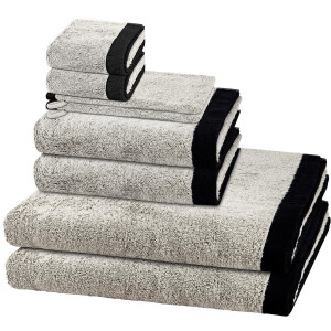 Cawö Sonstiges 2 X washandjes 2 X gasten- 2 X douche- 2 X handdoek - in set 8 pack Lifestyle Splash