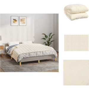 vidaXL Verzwaringsdeken - 120x180 cm - 5 kg - Lichtcrème Verzwaringsdeken - Slaapcomfort - Slaapproblemen Oplossen - Lichte Creme - Katoenen Deken