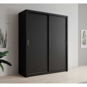 Meubella - Kledingkast Blake - Mat Zwart - 180 cm