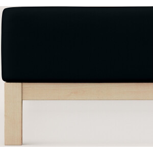 Schlafgut Pure Bio Katoen Jersey Hoeslaken M - 120x200 - 130x220 799 Off-Black