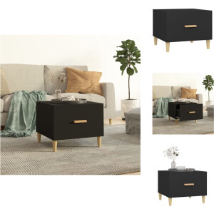 vidaXL Salontafel - Salontafels - Tafel - Bijzettafel - Salontafel 50x50x40 cm bewerkt hout zwart