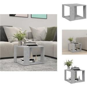 vidaXL Bijzettafeltje - Bijzettafeltjes - Salontafel - Salontafels - Salontafel 40x40x30 cm bewerkt hout betongrijs