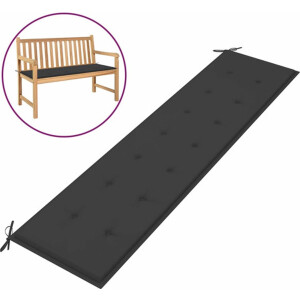 vidaXL - Tuinbankkussen - 200x50x3 - cm - oxford - stof - antracietkleurig