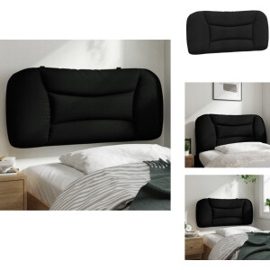 vidaXL Hoofdbordkussen - Hoofdbordkussens - Hoofdbord Kussen - Hoofdeinde Kussen - Hoofdbordkussen 80 cm stof zwart