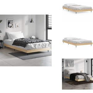 vidaXL Bedframe - Bedframes - Slaapkamermeubel - Slaapmeubel - Bedframe zonder matras hout sonoma eikenkleurig 100x200 cm