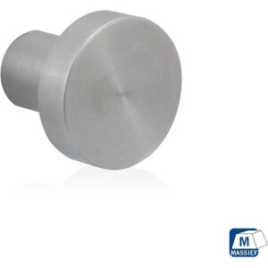 Meubelknop rond 20x18mm RVS