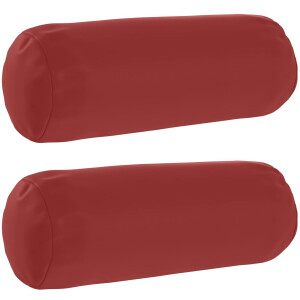 vidaXL - Kussensloop - 2 - pcs - HEERLEN - Wijnrood - Ø - 15 - x - 40 - cm - Polyester