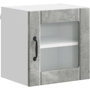 vidaXL - Wandglas - Kasten - LUCCA - Betongrijs - 40 - x - 31 - x - 40 - cm - Bewerkt - hout