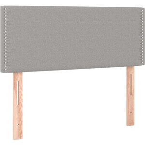 vidaXL - Hoofdbord - 90x5x78/88 - cm - stof - lichtgrijs
