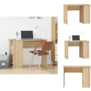 vidaXL Bureau - Bureaus - Computerbureau - Computertafel - Bureau 100x55x75 cm bewerkt hout sonoma eikenkleurig