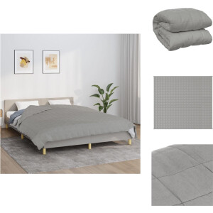 vidaXL Verzwaringsdeken - Verzwaringsdekens - Deken - Beddengoed - Verzwaringsdeken 200x220 cm 13 kg stof grijs