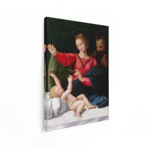 Artaza Canvas Schilderij Maria Met Kindje Jezus - 30x40 cm - Wanddecoratie Oude Meesters - Christelijke Muurdecoratie - Schilderijen Op Canvas