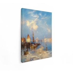 Artaza Canvas Schilderij Italiaans Landschap - 30x40 cm - Wanddecoratie Venetië - Muurdecoratie Klassiek Schilderij - Schilderijen Op Canvas