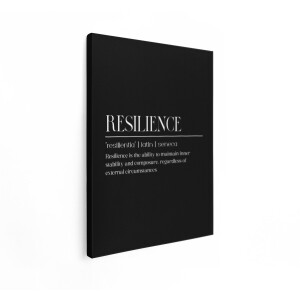 Artaza Canvas Schilderij Resilience Quote - 60x80 cm - Wanddecoratie Tekst Zwart Wit - Muurdecoratie Motivatie - Decoratie Minimalistisch Seneca